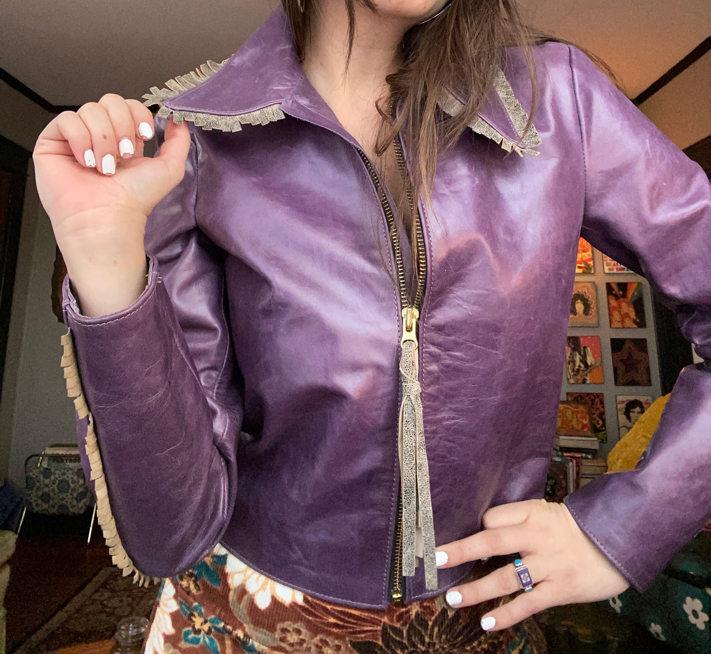 Purple Leather Jacket