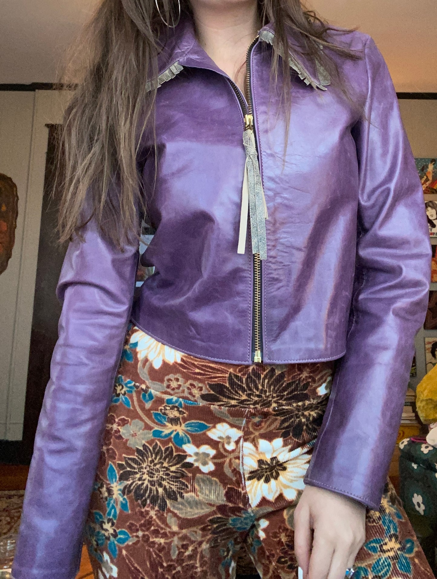 Purple Leather Jacket