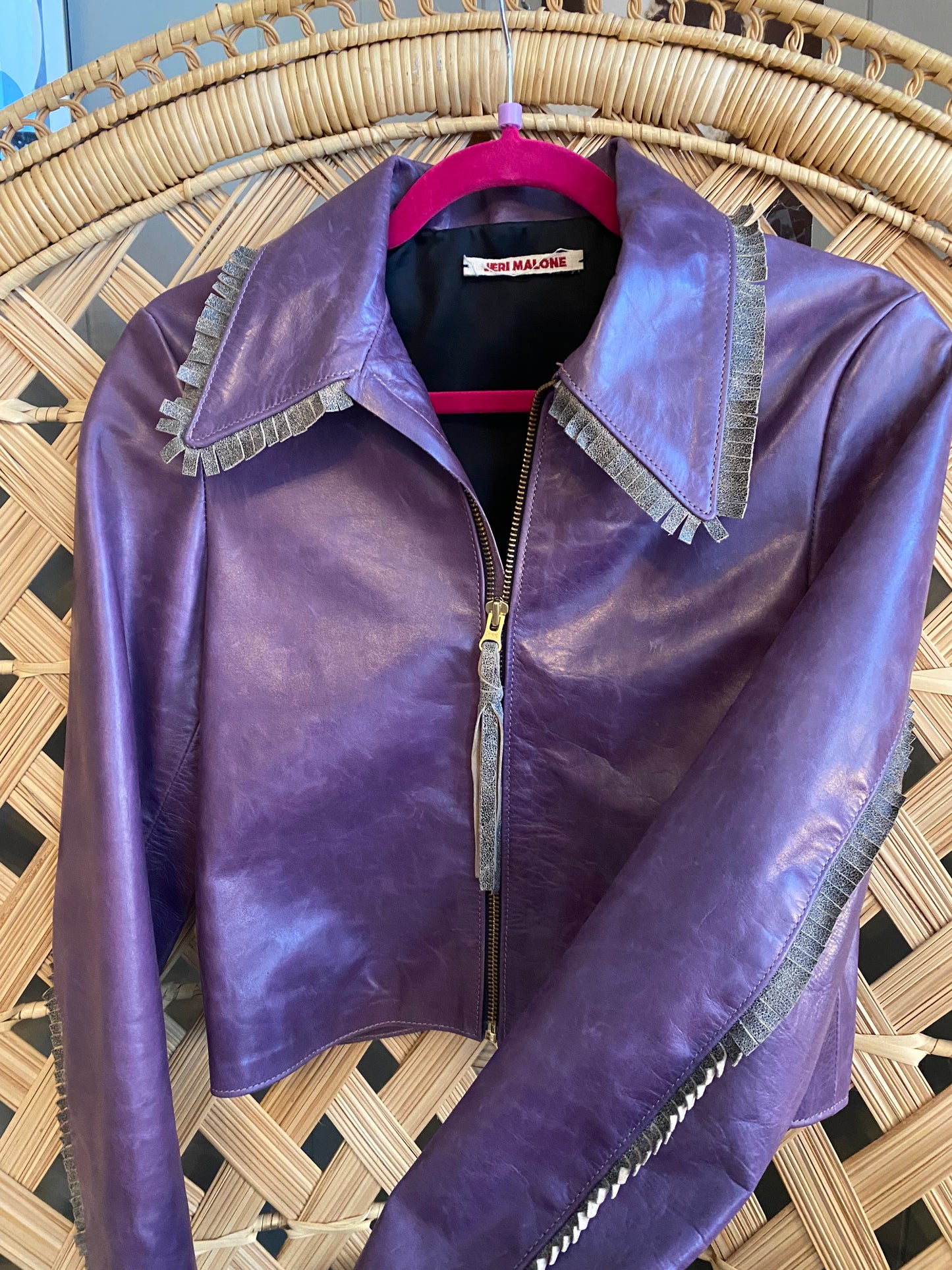 Purple Leather Jacket