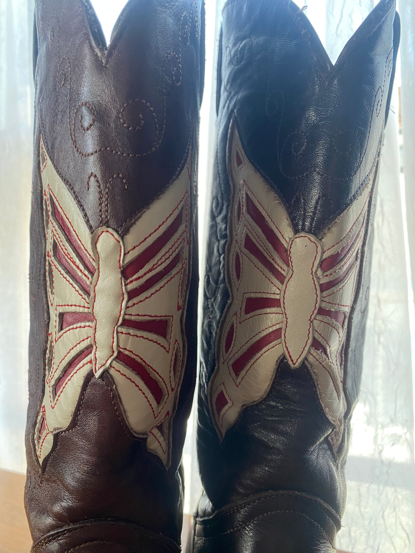 Vintage Butterfly Cowgirl Boots