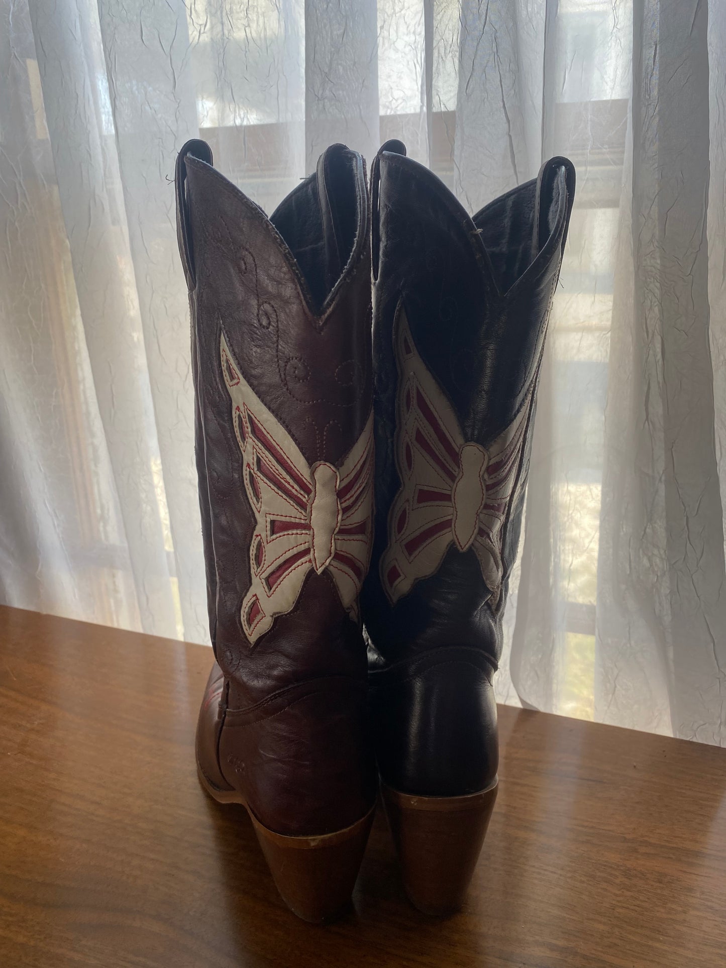 Vintage Butterfly Cowgirl Boots