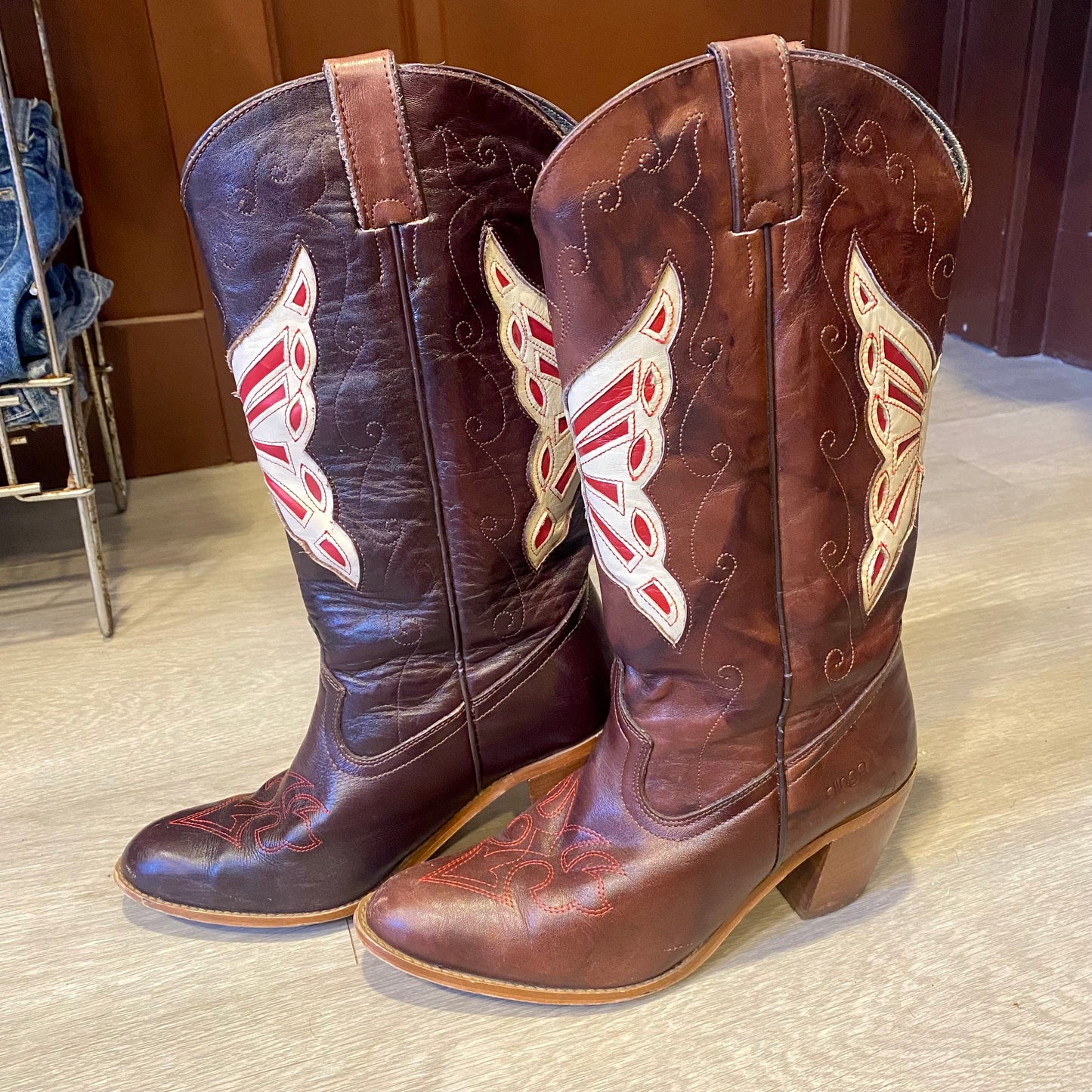 Vintage Butterfly Cowgirl Boots