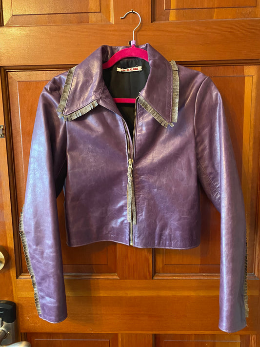 Purple Leather Jacket