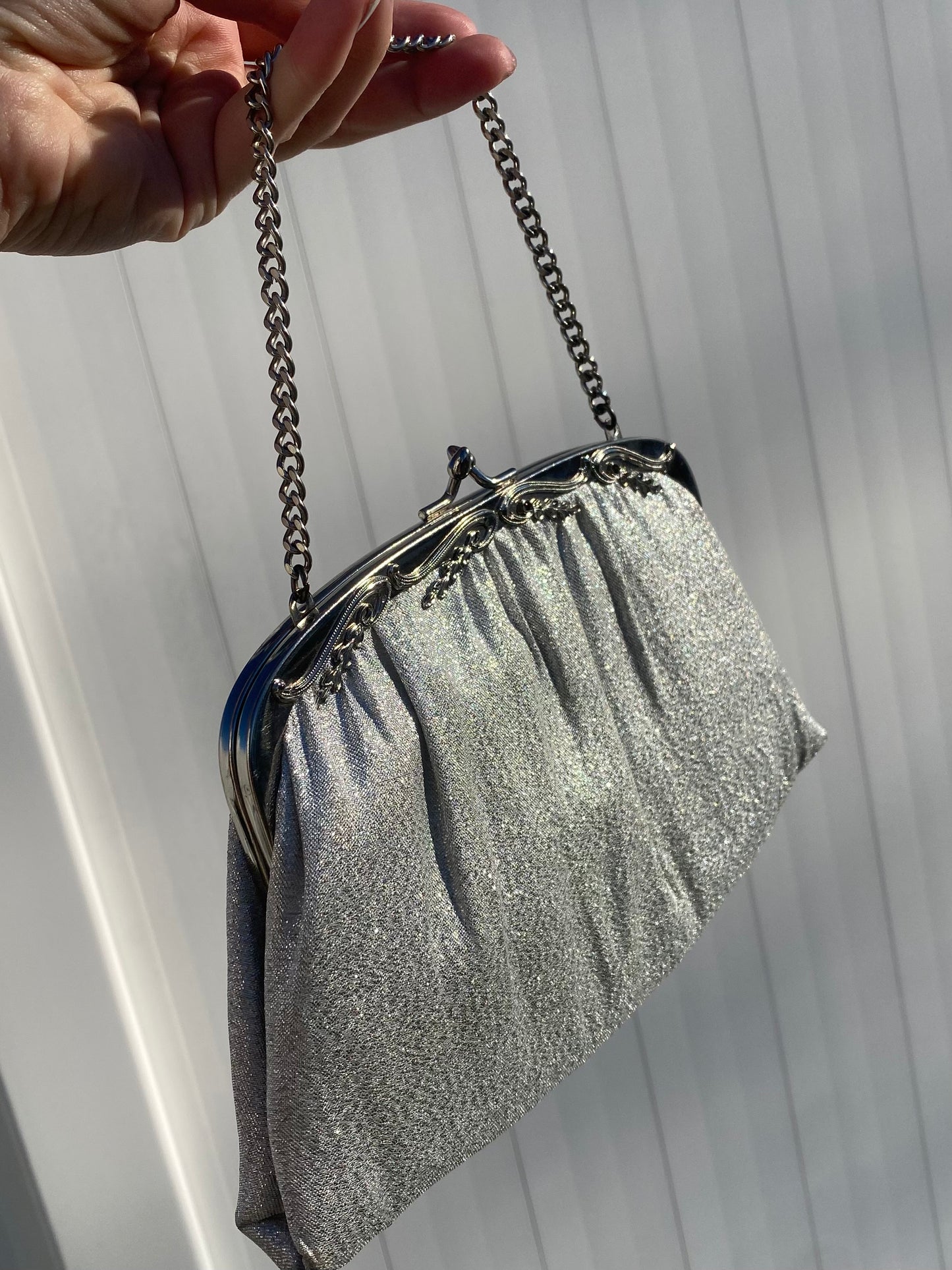 1960s Silver Glitter Mini Bag